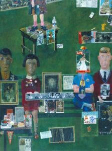 Sur le balcon. (1955-1957) Peter Blake. Tate Gallery, Londres.