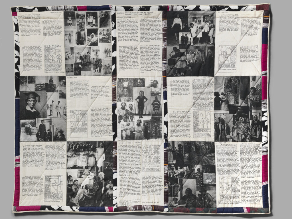 Veränderung: Faith Ringgold's Over 100 Pound Weight Loss Performance Story Quilt von Faith Ringgold, 1986, Quilt