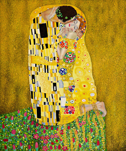 The Kiss, Gustav Klimt, 1907–08, Österreichische Galerie at the Belvedere Museum, Belvedere, Vienna, https://www.belvedere.at/en/kiss-gustav-klimt