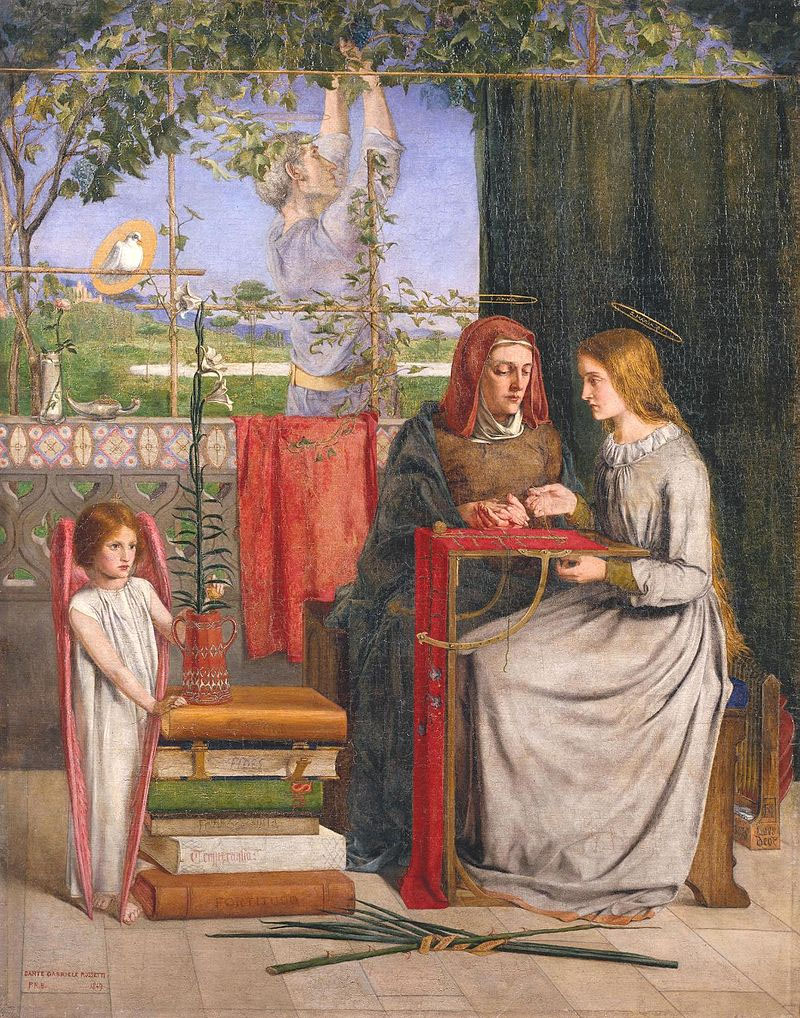 The Girlhood of Mary Virgin - Dante Gabriel Rossetti
