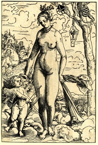 Lucas Cranach the Elder, Venus and Cupid, c. 1506, woodcut, The Metropolitan Museum of Art, New York.