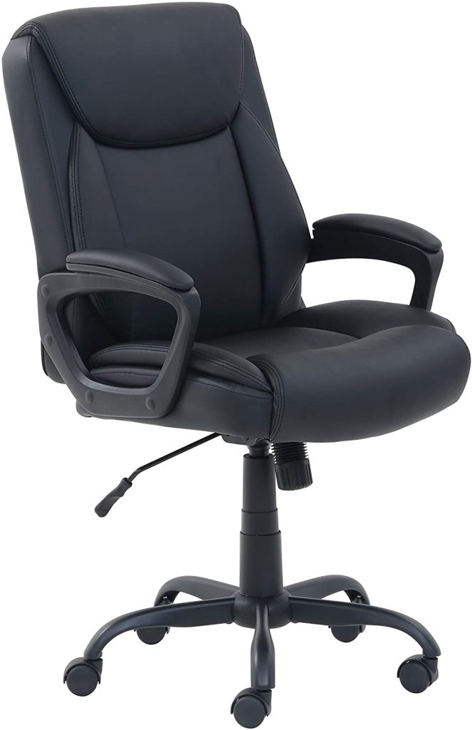 Amazon Basics Classic Puresoft Padded Mid-Back Office Computer Desk Chair