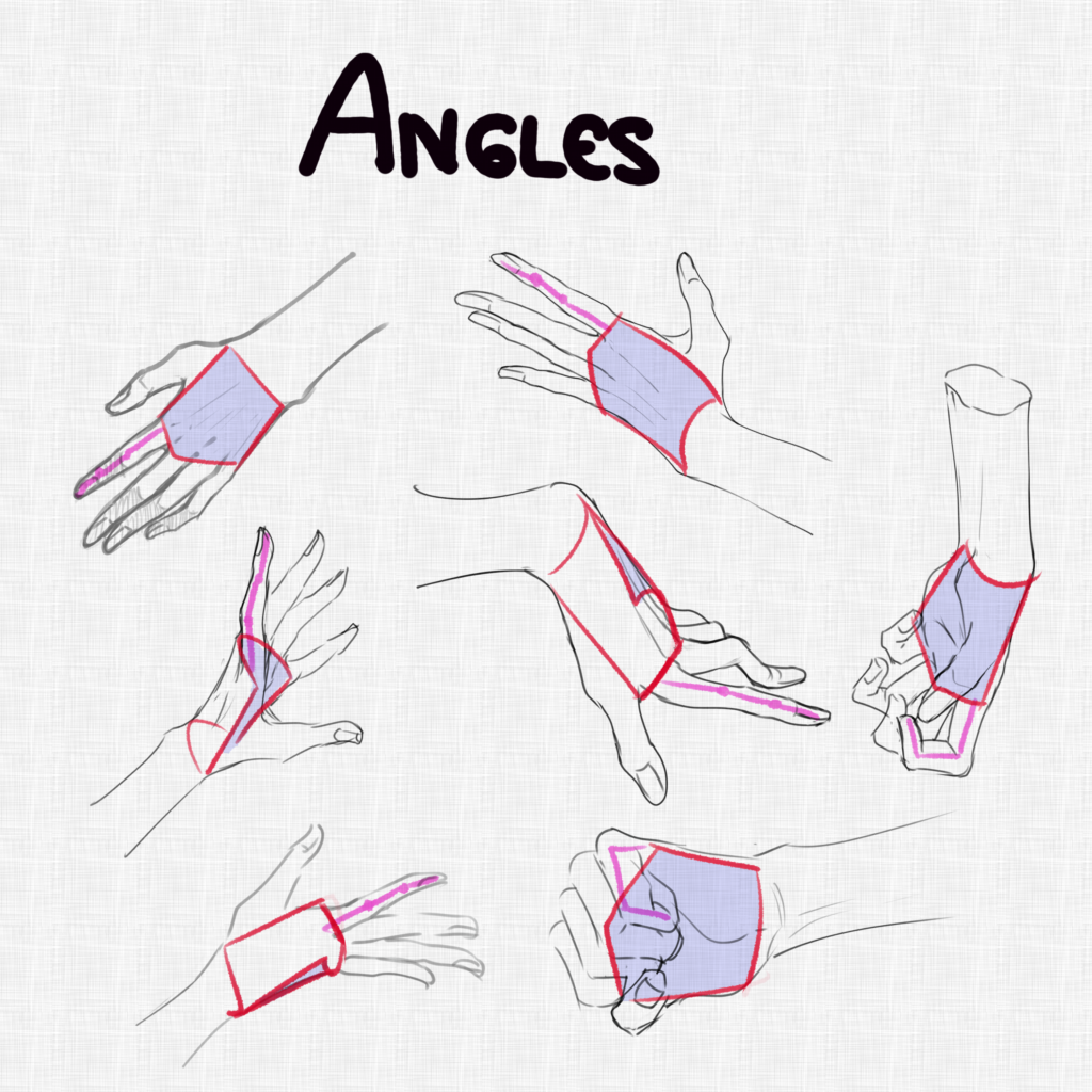 Drawing Hands at Angles - Practice