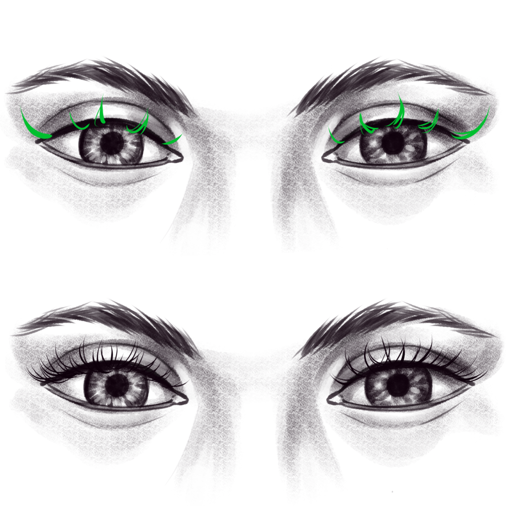 Step 23 - Eyelashes
