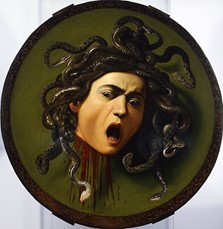 Caravaggio’s Medusa from 1597.