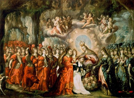 The Lactación de Santo Domingo, by Cristóbal de Villalpando painted near the end of the 17th century.