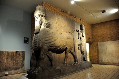 Lamassu from the citadel of Sargon II and Sargon II