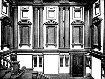 Michelangelo’s Vestibule of the Laurentian Library prior to WWI