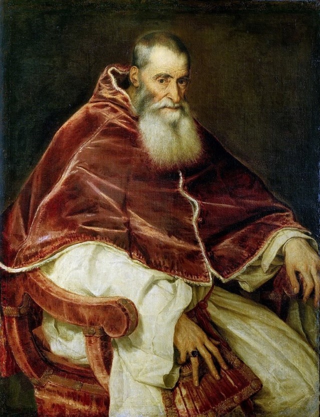 Portrait of Pope Paul III. 1534. Titan.