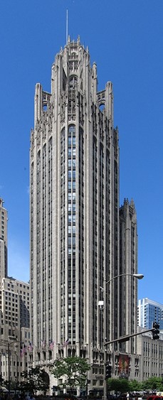 The Chicago Tribune Tower. 1925. John Mead Howells and Raymond Hood.