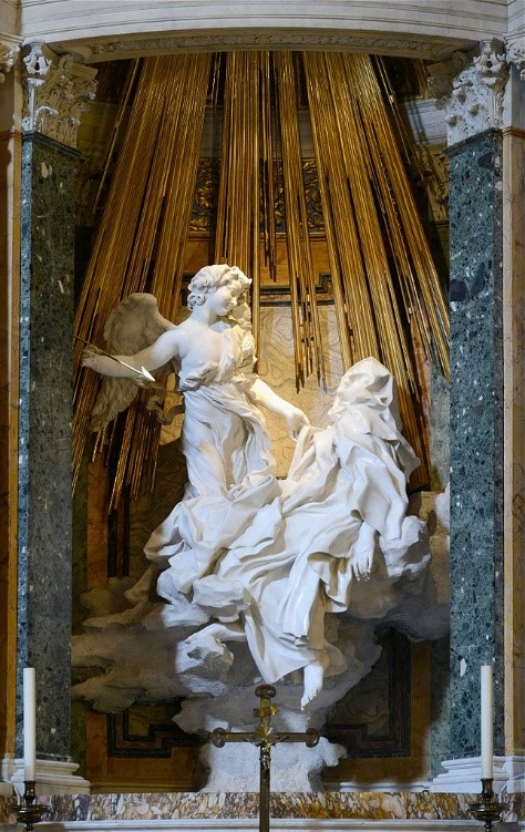 The Ecstasy of Saint Theresa. (1652). Gian Lorenzo Bernini. Church of Santa Maria della Vittoria, Rome