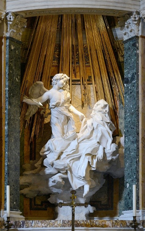 The Ecstasy of Saint Theresa. (1652). Gian Lorenzo Bernini. Church of Santa Maria della Vittoria, Rome