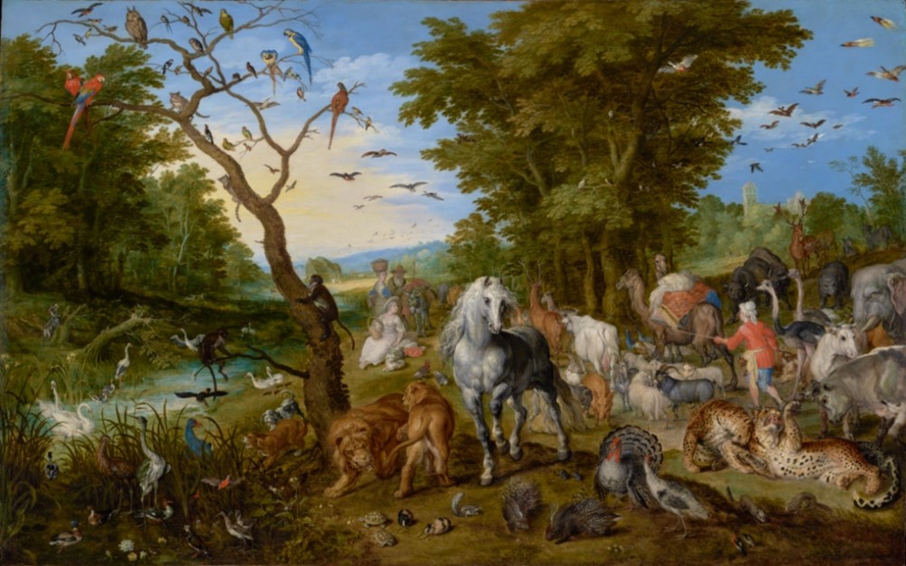 The Entry of the Animals into Noah’s Ark. (1634). Jan Brueghel the Elder. Getty Museum, Los Angeles. The Entry of the Animals into Noah's Ark (Getty Museum)