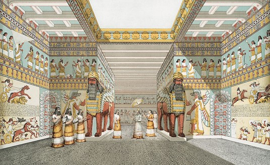hall in an Assyrian palace from The Monuments of Nineveh by Sir Austen Henry Layard