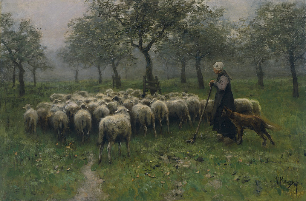  Anton Mauve, Shepherdess with a Flock of Sheep, 1870-1888, oil on canvas, 54 x 82 cm, Rijksmuseum, Amsterdam