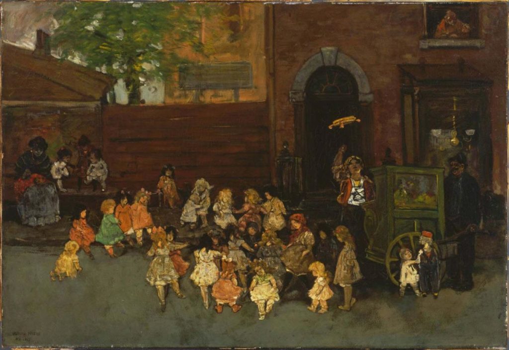 Jerome Myers, La pandereta, 1905, óleo sobre lienzo, 55,88 x 81,28 cm, The Phillips Collection, Washington, DC