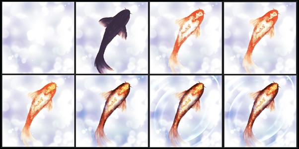 Koi Fish Digital Drawings