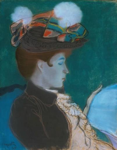 Louis Anquetin, Girl reading a Newspaper, 1890, pastel on paper, 54 × 43 cm, Tate Modern, London 