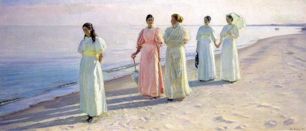  Michael Ancher, A stroll on the beach, 1896, oil on canvas, 161 x 69 cm, Skagens Museum, Skagen