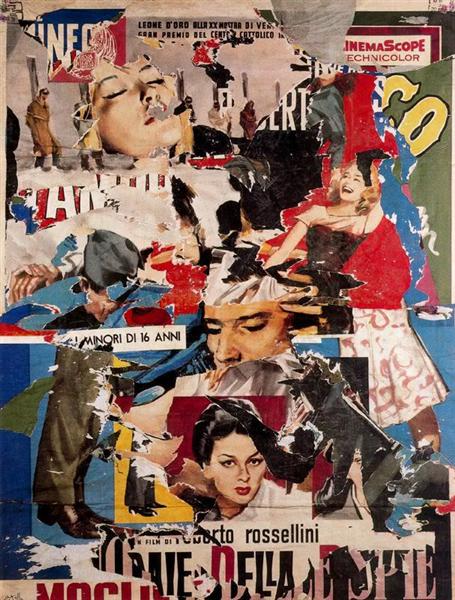 Mimmo Rotella, Cinemascope, 1962, decollage, 173 x 133 cm, Museum Ludwig, Cologne