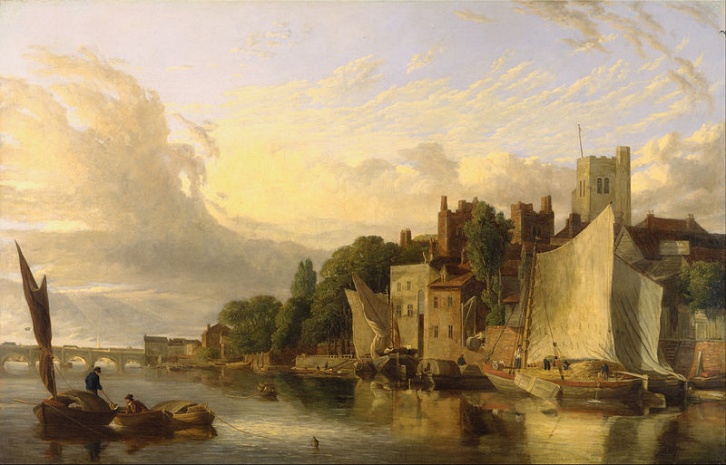 Norwich School, James Stark, Lambeth from the River looking towards Westminster Bridge, 1818, oil on canvas, 88.3 x 137.2 cm, Yale Center for British Art, New Haven