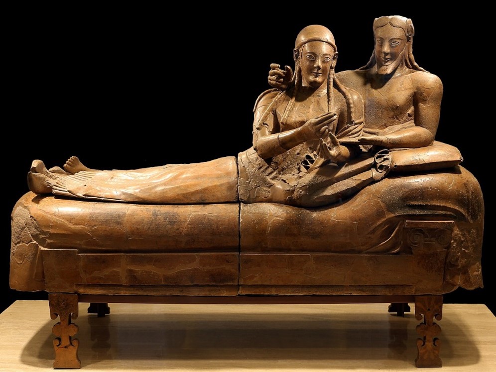 Sarcophagus of the Spouses. (520 BCE). National Etruscan Museum of Villa Guilia, Rome, Italy. ETRU National Etruscan Museum (museoetru.it)