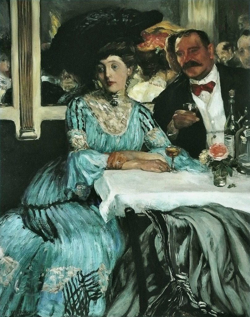 William James Glackens, Chez Mouquin, 1905, huile sur toile, 121,9 x 99,1 cm, Art Institute of Chicago, Chicago