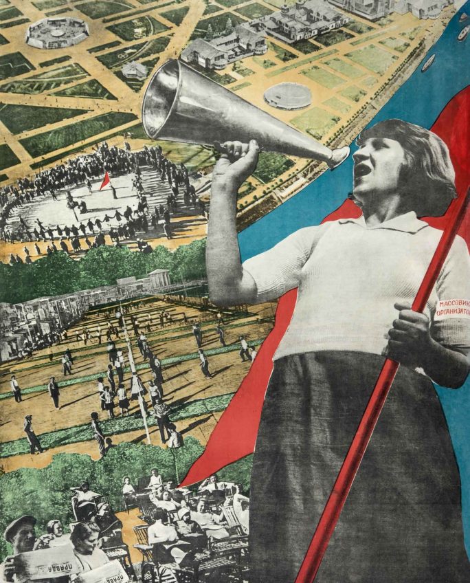 Vera Gitsevich, For the Proletarian Park of Culture and Leisure, photomontage, 1932, Collection of Svetlana and Eric Silverman