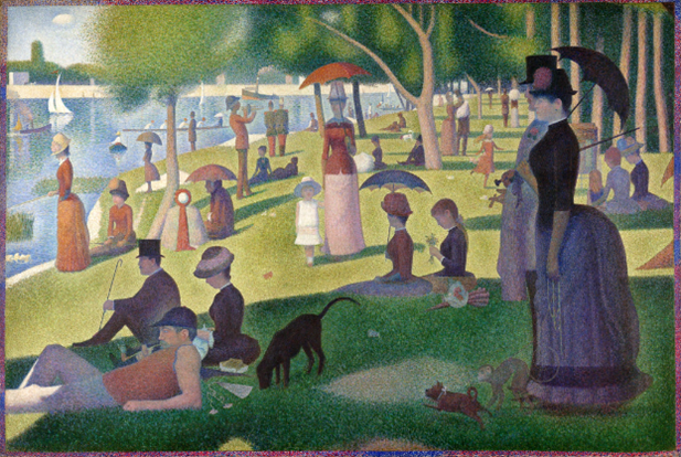Un dimanche sur la Grande Jatte -1884 (1884-1886) George Seurat. L'Institut d'art de Chicago.