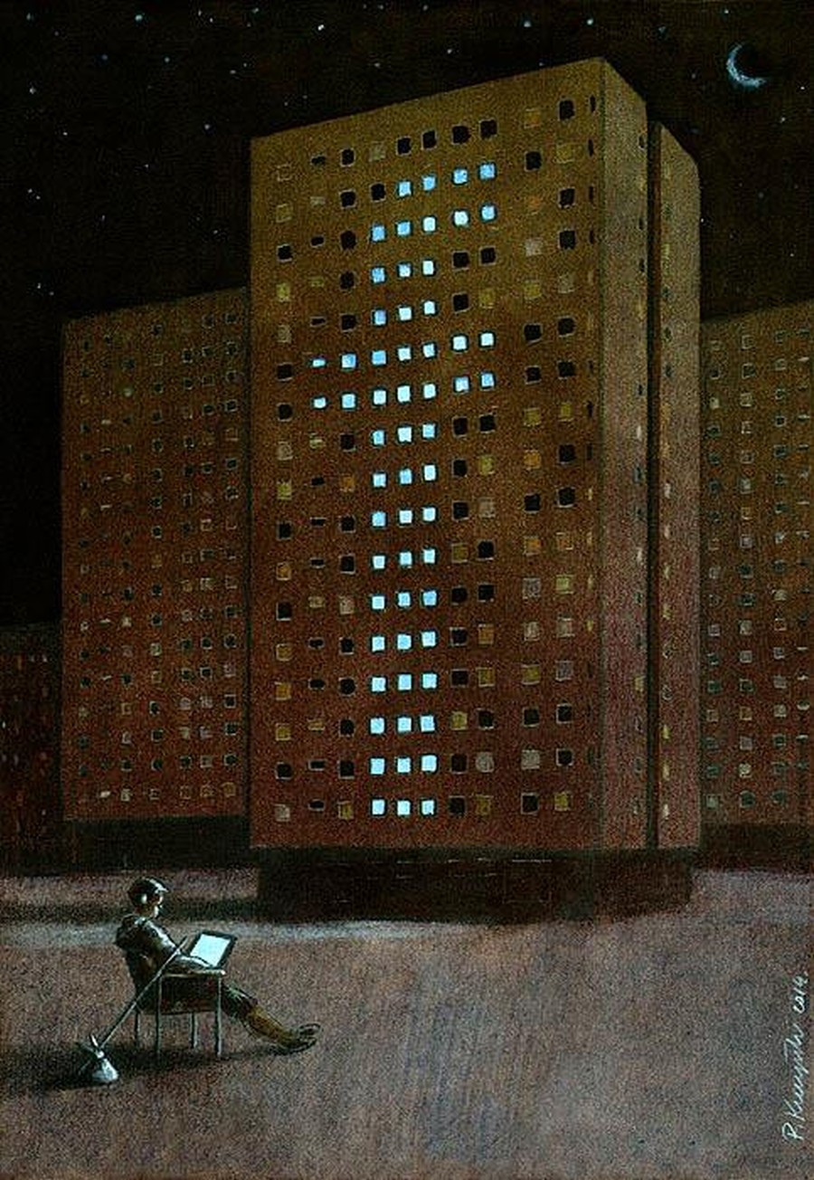 Alone in the crowd by Pawel Kuczynski