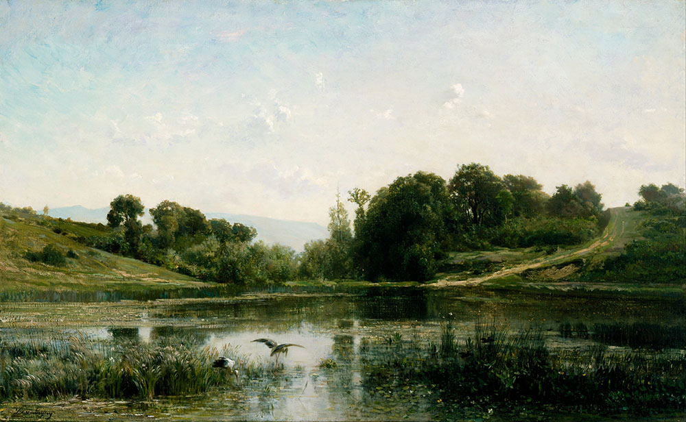 Charles-François Daubigny, Die Teiche von Gylieu, 1853, Öl auf Leinwand, 99,7 x 62 cm, Cincinnati Art Museum, Cincinnati  