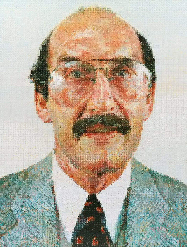 Chuck Close, Stanley II, 1980-81, Solomon R. Guggenheim Museum, New York. https://www.guggenheim.org/artwork/879