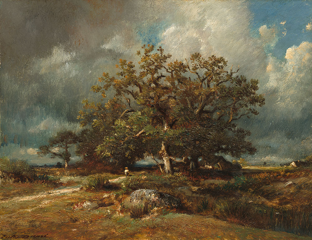 Jules Dupré, Die alte Eiche, um 1870, Öl auf Leinwand, 32,1 cm x 41,5 cm, National Gallery of Art, Washington, D.C.  