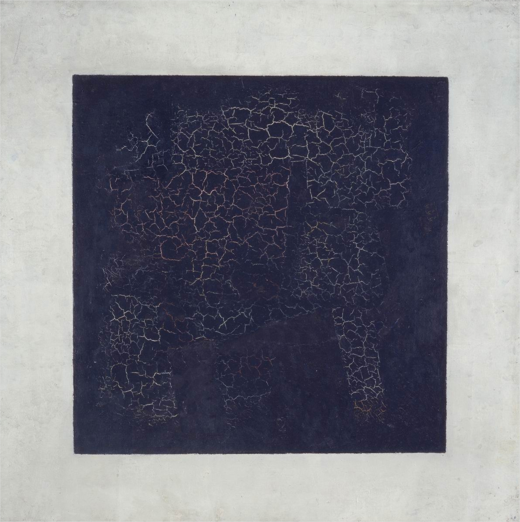 Kasimir Malewitsch, Schwarzes Quadrat, 1915, Öl auf Leinen, 79,5 × 79,5 cm, Tretjakow-Galerie, Moskau