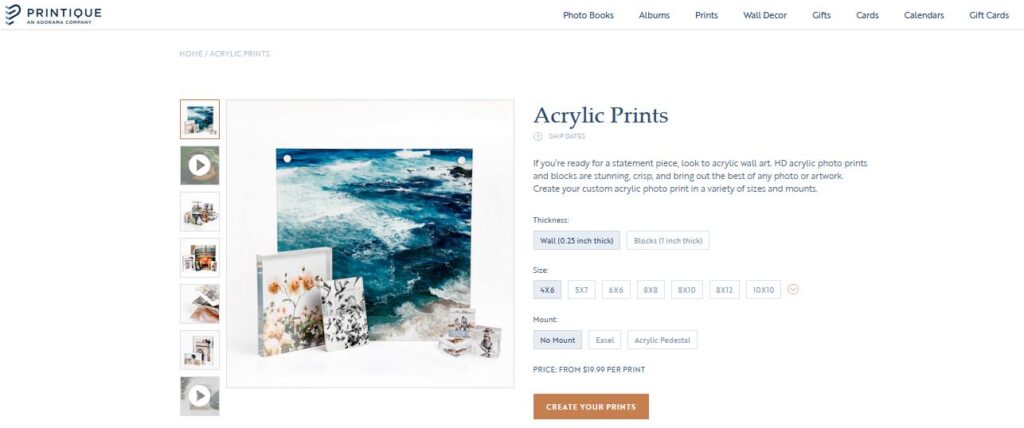 Printique Acryl-Fotodrucke