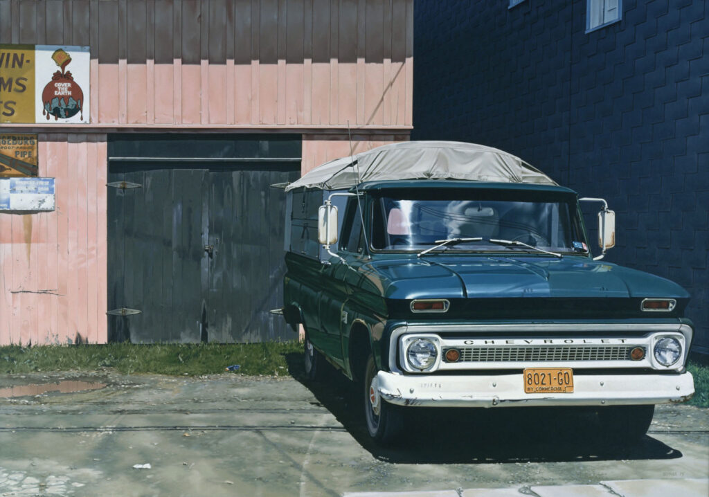 Ralph Goings, Sherwin Williams Chevy, 1975, Musée d'art moderne, New York. https://www.moma.org/collection/works/78781?artist_id=2209&page=1&sov_referrer=artist