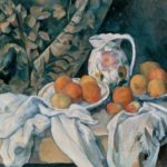 Nature morte avec un rideau. 1895. Paul Cezanne. Musée de l'Ermitage. St. Petersburg, Russie.