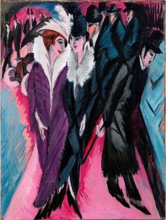 Straße, Berlin. 1913. Ernst Ludwig Kirchner. Museum of Modern Art, New York.  