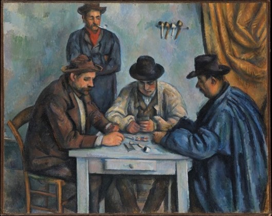 Les joueurs de cartes. (1890-1892) Paul Cézanne. Le Metropolitan Museum of Art, New York.