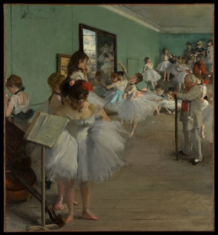 Der Tanzkurs. (1874). Edgar Degas. Metropolitan Museum of Art, New York.