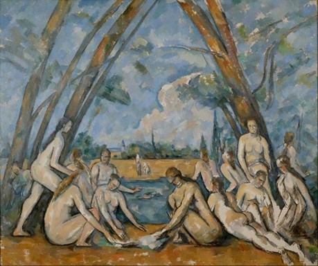 Die großen Badenden. (1900-1906) Paul Cézanne. Philadelphia Museum of Art.