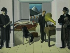 El asesino amenazado. 1927. René Magritte. El Museo de Arte Moderno, Nueva York.