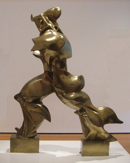 Einzigartige Formen der Kontinuität. (1912 hergestellt und 1934 gegossen) Gino Severini. Museum of Modern Art, in New York.