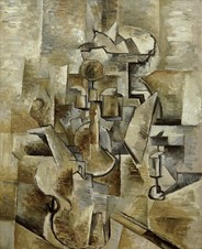 Violín y candelabro. 1910. Jorge Braque. Museo de Arte de San Francisco.