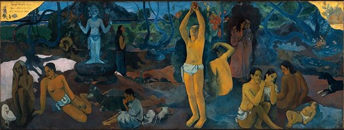 ¿De dónde venimos? ¿Que somos? ¿A dónde vamos? (1897-1898) Paul Gauguin. El Museo de Bellas Artes de Boston, Massachusetts.