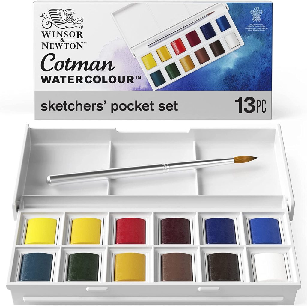 Winsor Newton Cotman Water Colour Paint Sketchers Pocket Box