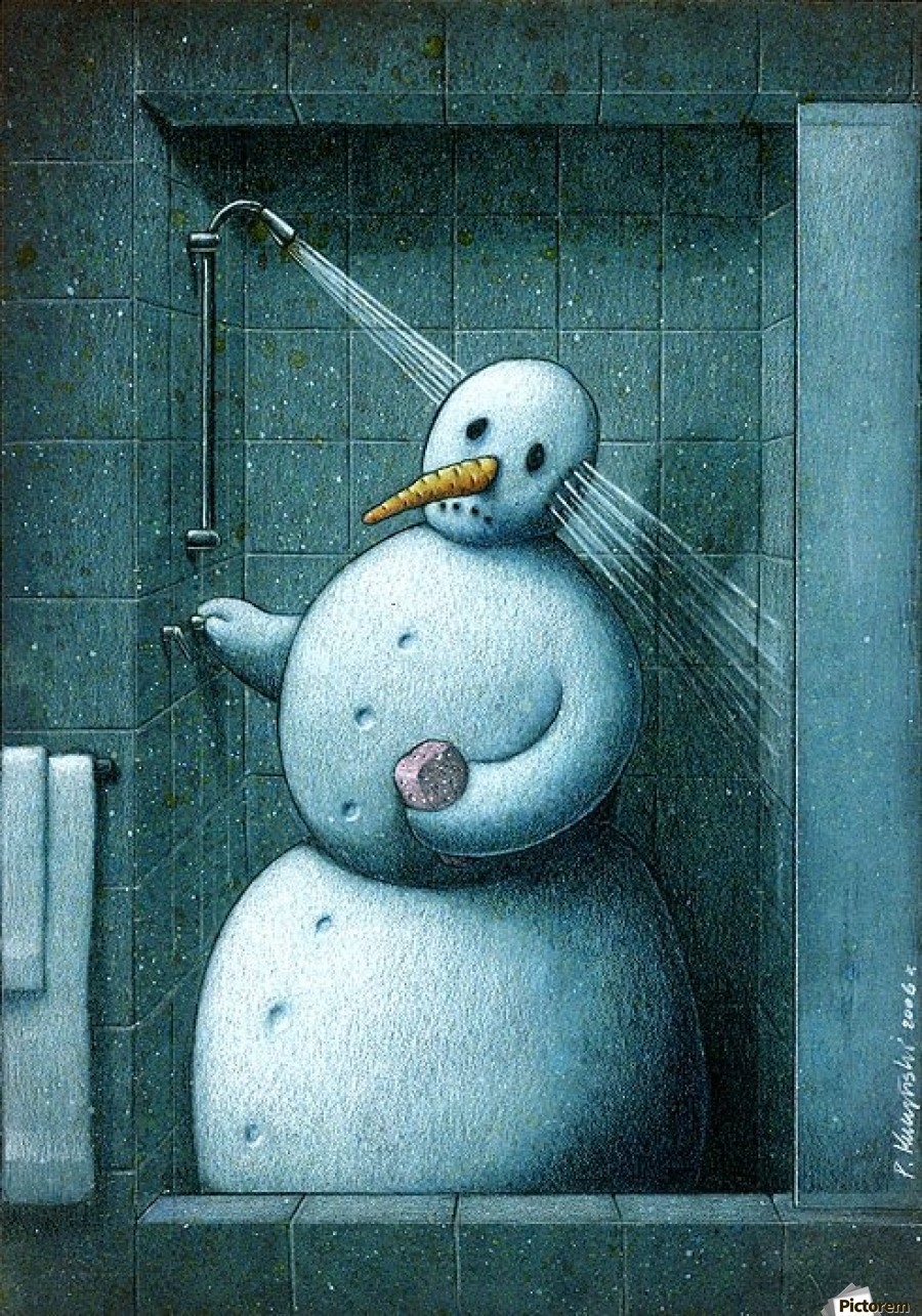 muñeco de nieve de Pawel Kuczynski