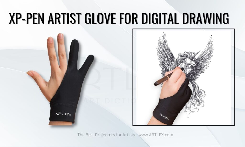 2 Pairs Drawing Glove Artist Glove Tablet Digital Art Glove Two-finger  Sketch Glove