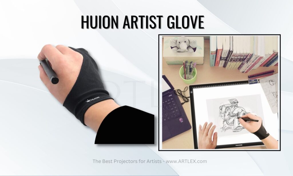 2 Fingers Anti-smudge Gloves Anti-touch Gloves Hand Drawing For Sketch Oil  Paintings Digital Tablet