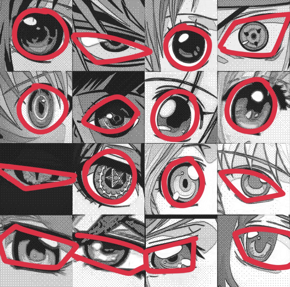 How to draw Anime Boy's Eyes - 6 different types